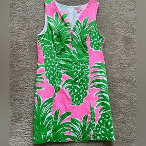 Lily Pulitzer green and pink floral sleeveless dress